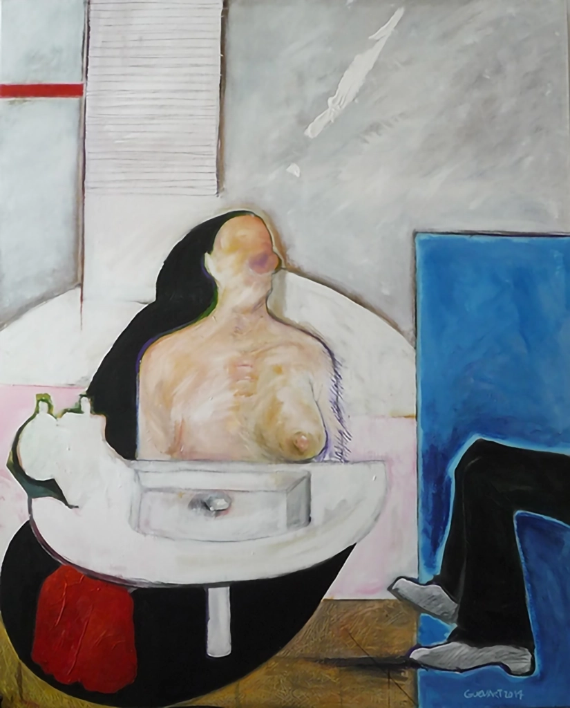 Alors qu'il se lave, soudain il voit l'univers qui vibre.